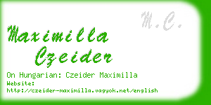 maximilla czeider business card
